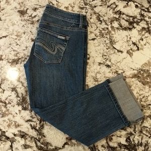 WHBM crop cuffed jean